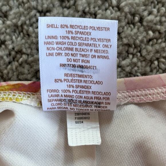 Women's Plunge Side Tie One Piece Swimsuit Shade & Shore Multi Floral Print XL - Picture 6 of 9